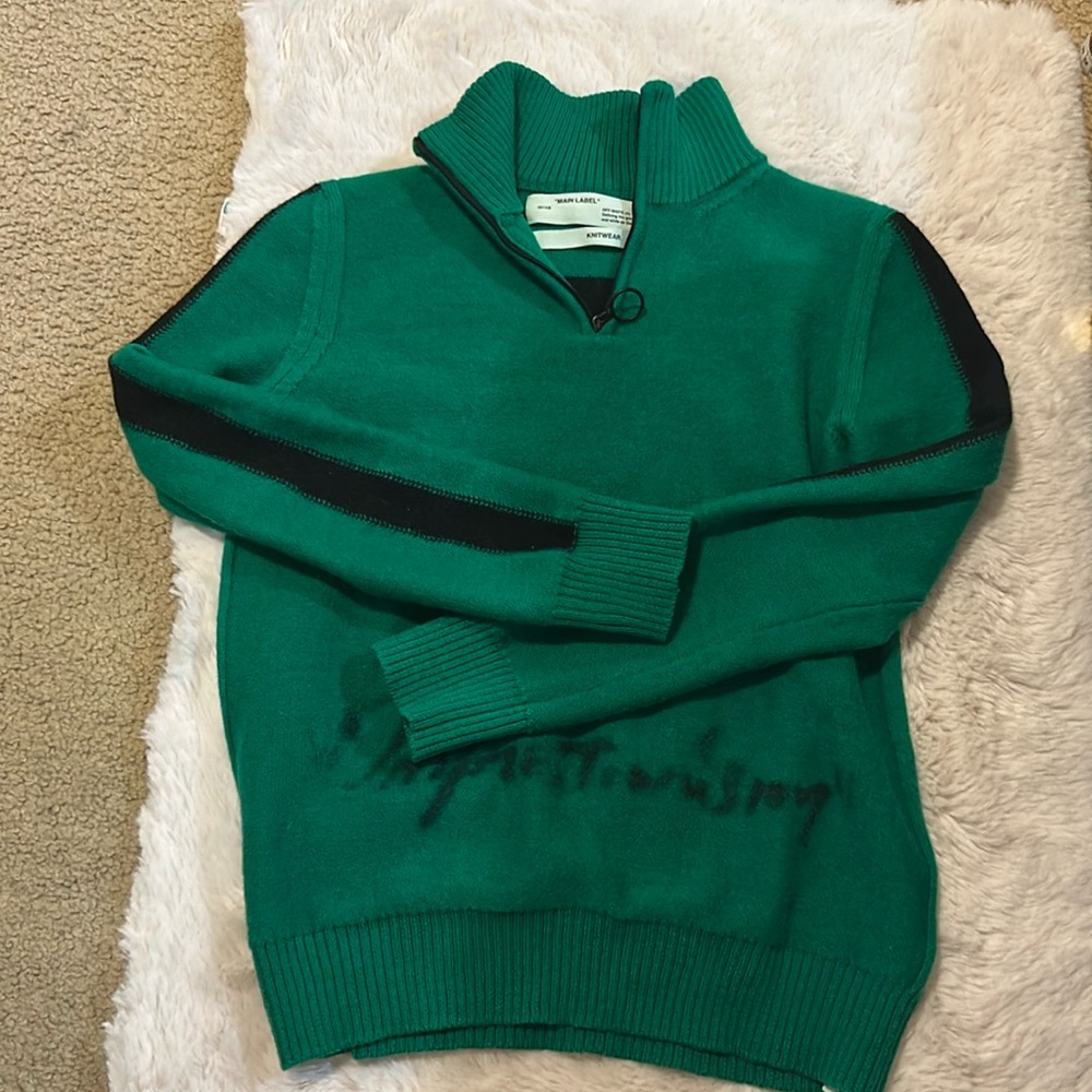 Men half zipper sweater